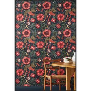 Anthropologie MINDTHEGAP Folk Szekely Floral Dark Wallpaper